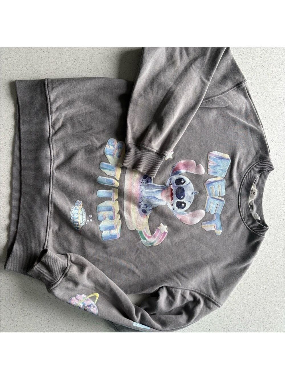 H&M Gray Stitch Sweatshirt - girls size 12/14
